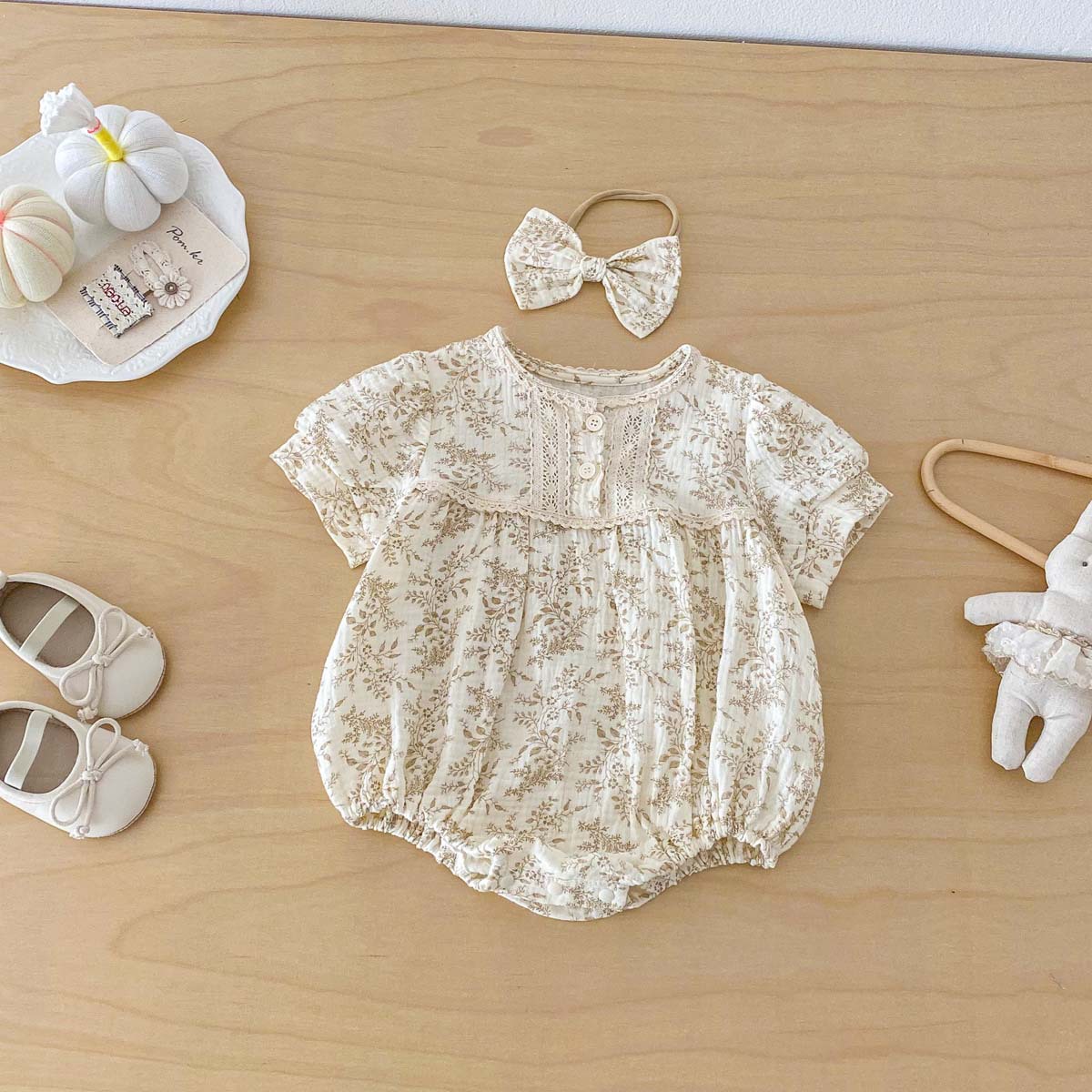Baby Products Korean - Combinaison courte à manches courtes en