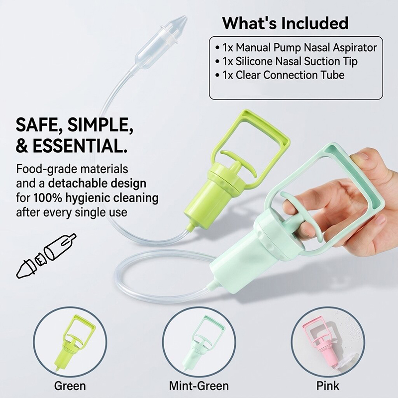 Baby Nose Cleaner - Aspirateur nasal manuel puissant pour bébé,