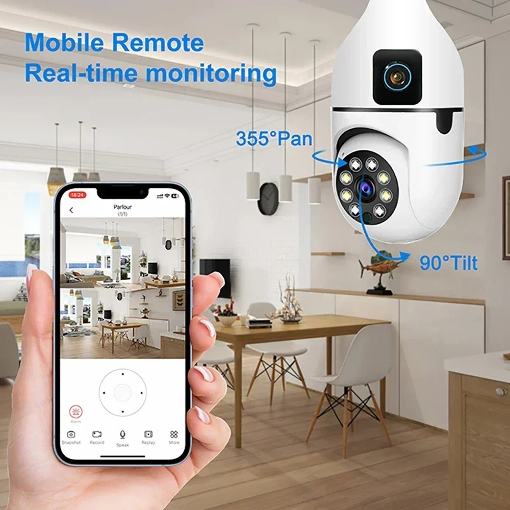 Caméra IP WiFi E27 en forme d' - Baby Products Video avis et prix