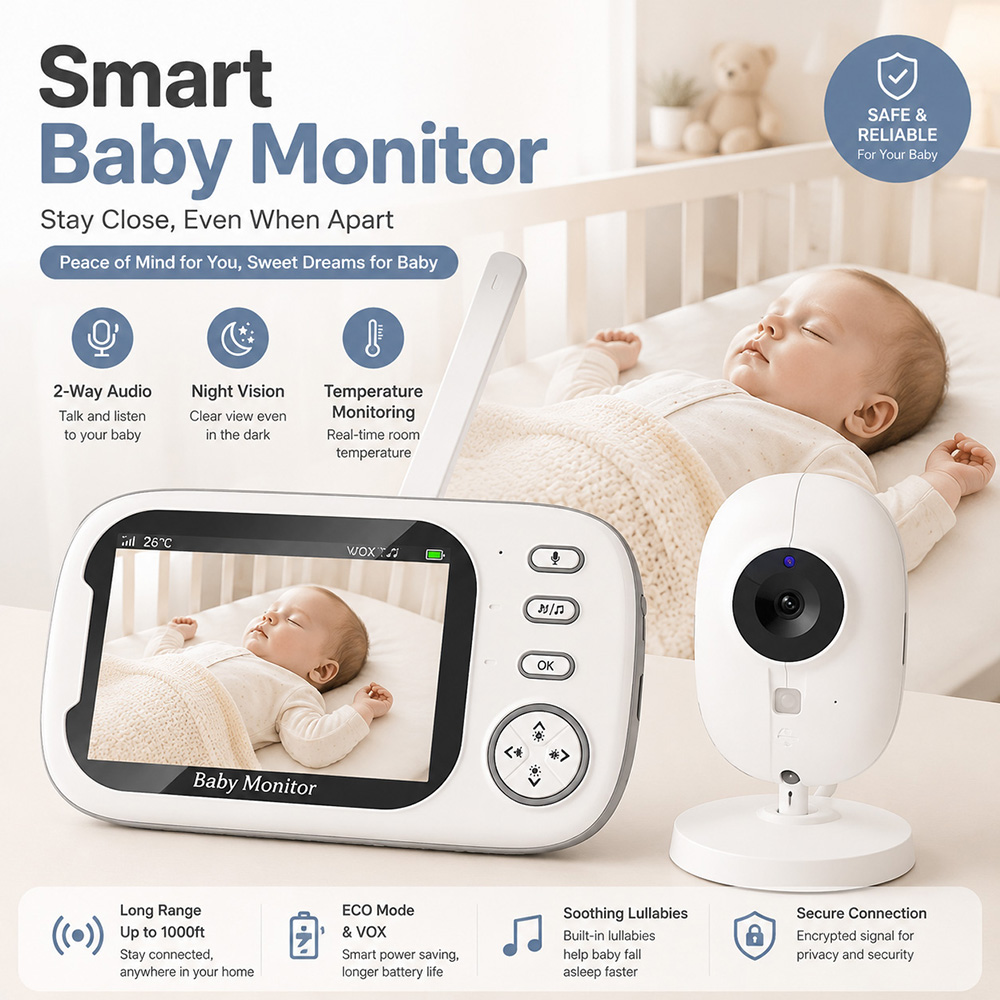 Moniteur bébé 3,5 pouces avec  - Baby Products Video avis et prix